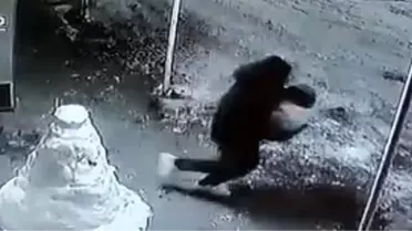 Elazığ’da Kardan Adamın Başına Şaka: Kafası Hızla Çalındı