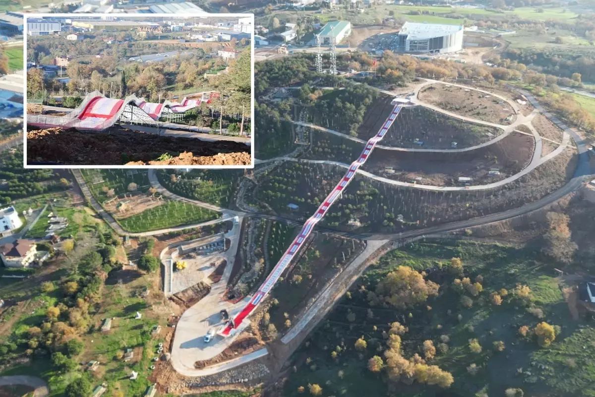 İstanbul'un Yanı Başına Yeni Eğlence Noktası: 207 Metrelik Dev Kaydırak Tamamlandı