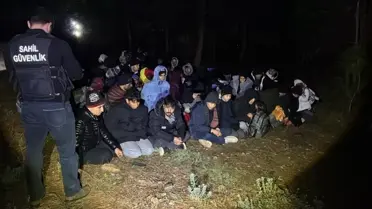 Fethiye Çığlık Koyu'nda 58 Düzensiz Göçmen Sahil Güvenliği Tarafından Yakalandı