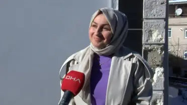 Lösemiyi Yenen Mertcan Kaya, Kar Kaymanın Keyfini Çıkarıyor