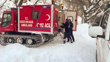 Van’da Çığ Tehlikesi: Kadın Helikopter ve Paletli Ambulansla Hastaneye Kavuşturuldu