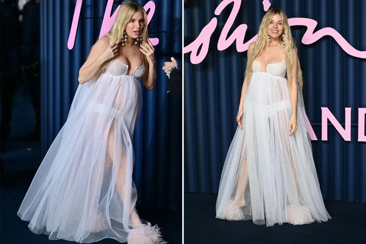 Sienna Miller, Tül Elbisesiyle 2025 Moda Ödülleri'nde Hamileliğini Duyurdu