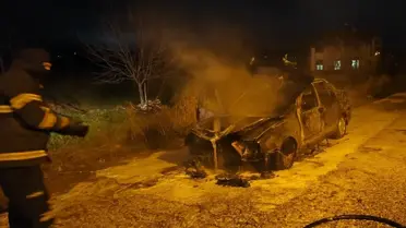 Banaz’da Seyir Halindeki Araçta Çıkan Yangın Tamamen Kül Oldu