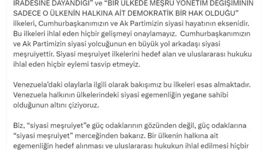 Ömer Çelik'ten Siyasi Meşruiyet ve Uluslararası Hukuk Üzerine Net Açıklama