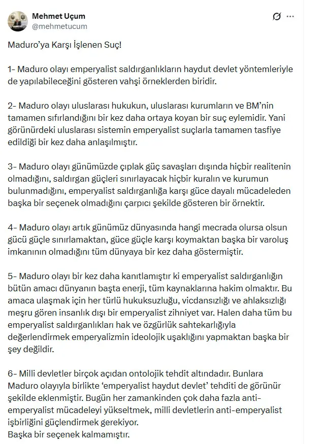 Görsel 2 – Maduro'nun basın açıklaması