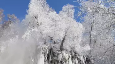 Sivas’ın Hafik ve Gemerek İlçelerinde Şiddetli Soğuk, Doğal Güzellikleri Etkiledi