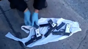 Samsun Tekkeköy'de Durdurulan Araçta 3 Ruhsatsız Tabanca Ele Geçirildi