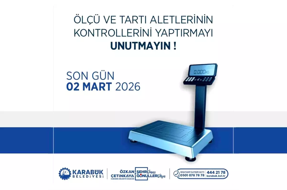 Karabük Belediyesi'nden Ölçü‑Tartı Aletleri Muayene Süreci Başladı