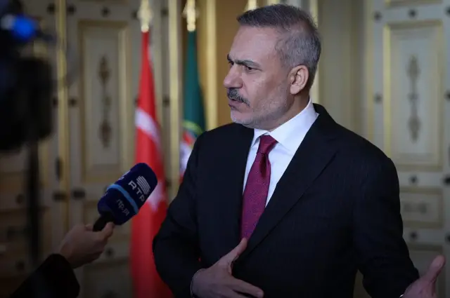 Bakan Fidan'ın konuşma anı