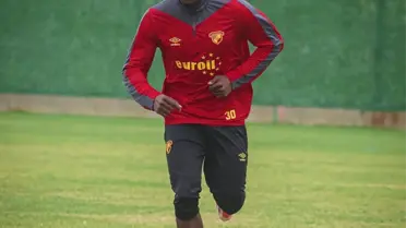 Göztepe antrenman sahasındaki antrenman görüntüsü