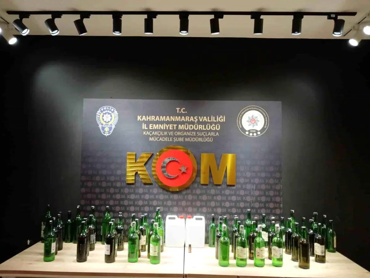 Kahramanmaraş’ta Kaçak İçki Operasyonu: 3 Şüpheli Yakalandı, Yüzlerce Şişe Ele Geçirildi