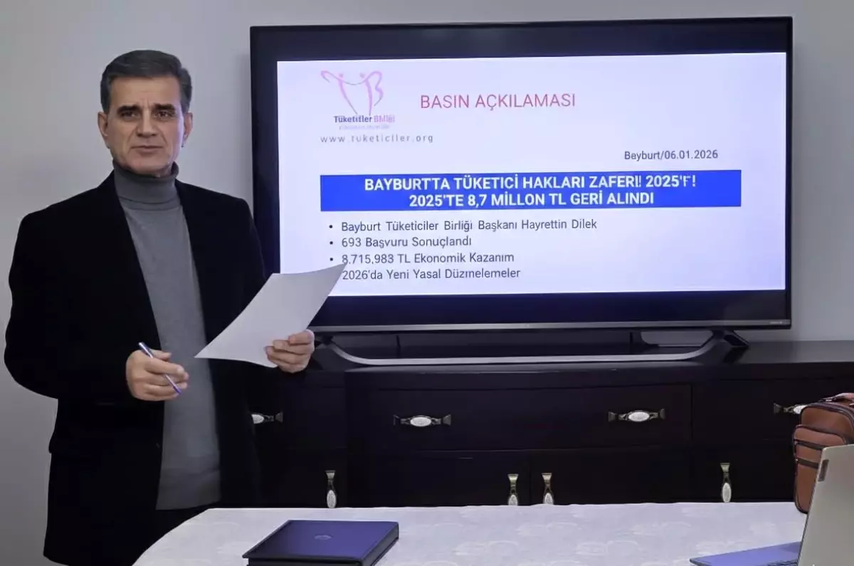 Bayburt Tüketiciler Birliği'nden 8,7 Milyon TL'lik Hakem Heyeti Çözümü