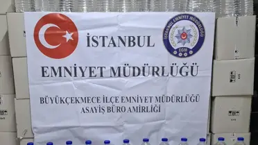 Operasyonda ele geçirilen alkol