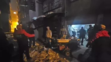 Çökme sonrası binanın görüntüsü