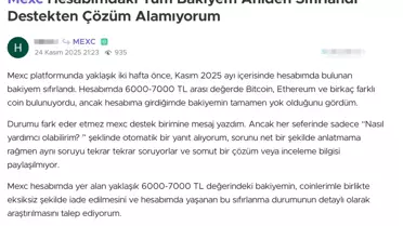 MEXC platformu ekran görüntüsü