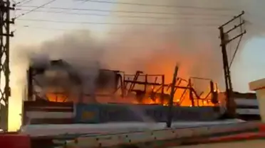 Yangın sonrası teras katının görüntüsü