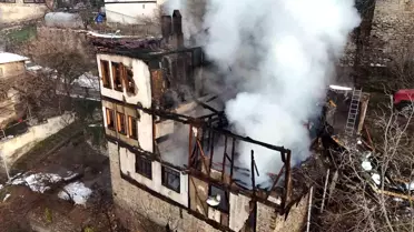 Safranbolu’da yangın sonrası konak görüntüsü