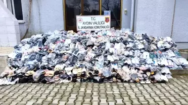 Ele geçirilen sahte ayakkabılar