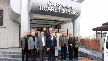 Çarşamba Ticaret Borsası ziyaretinden bir kare