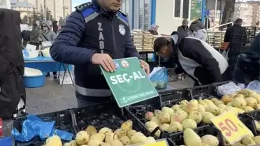 Seç‑Al uygulamasını gösteren pazar sahnesi