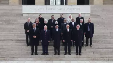 Anıtkabir ziyareti sırasında çekilmiş fotoğraf