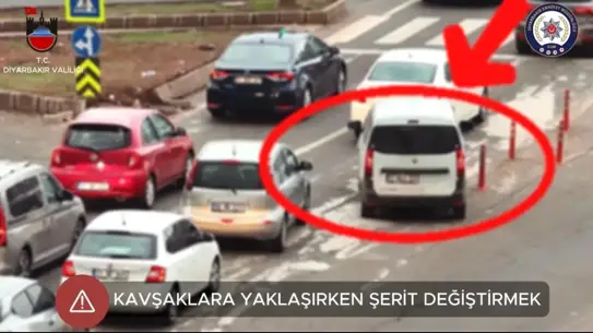 Diyarbakır’da Drone Destekli Trafik Denetimi ile Şerit Değiştiren Sürücülere Anında Ceza