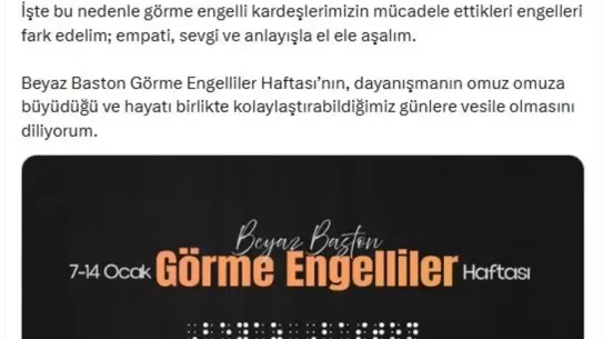 Görme Engelliler Haftası etkinlikleri