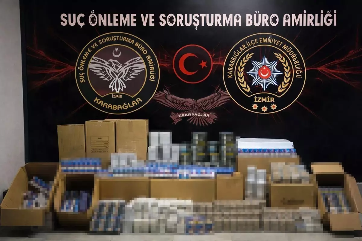 İzmir Karabağlar’da 500 Bin Makaron Ele Geçirildi: Kaçakçılık Operasyonu Sonuçlandı