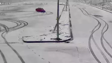 Amasya’da Karla Kaplı Sınav Parkurunda Drift Yapan Sürücülere 92 Bin TL Ceza