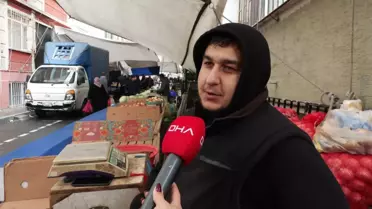 Fırtına sonrası pazar çadırlarının durumu