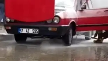 Yangın anındaki araç ve müdahale eden esnaf