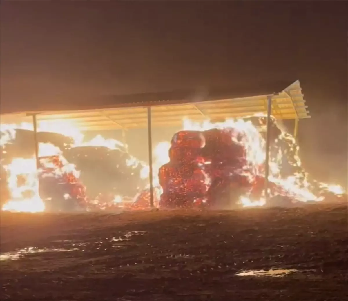 Ereğli'de Çiftlik Yangını: Saman Balyaları Büyük Hasar Aldı