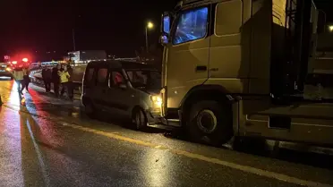 Kaza sonrası inceleme yapan ekip