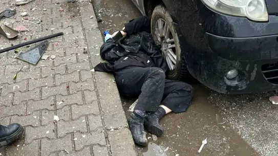 Kaza anındaki araç görüntüsü