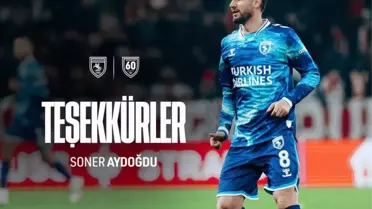 Soner Aydoğdu Samsunspor’dan Ayrıldı: Tecrübeli Orta Saha Oyuncusuna Veda