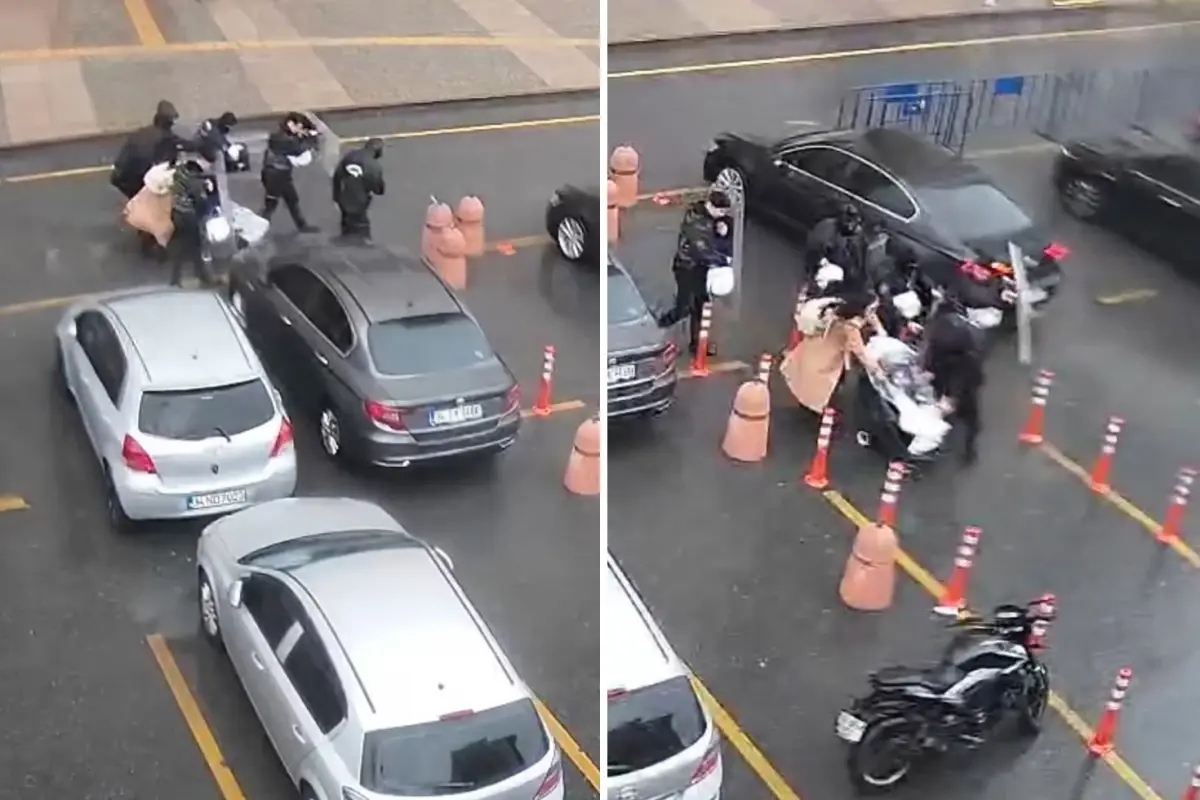 İstanbul’da Fırtına Altında Polis Kalkanı Anne ve Bebeği Korudu