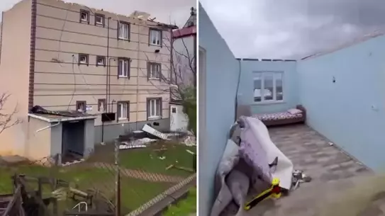 Kocaeli Körfez’de Fırtına Çatısı Uçuran Evlerin Şok Edici Görüntüleri