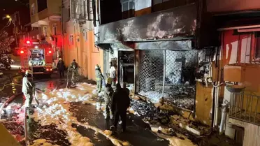 Sarıyer'de Motosiklet Tamirhanesinde Çıkan Alevler Hızla Söndürüldü