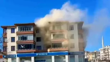 Yangın sonrası evin iç görüntüsü