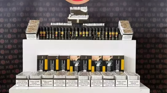 Operasyon sırasında ele geçirilen kaçak ürünler