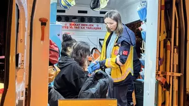 Yangın sonrası söndürülmüş personel lojmanı