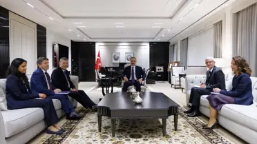 Bakan Fidan ve Lazzarini'nin toplantı anı