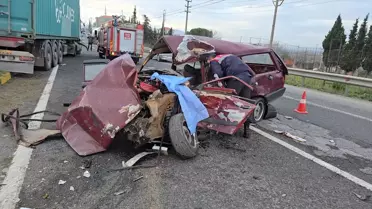 Kaza sonrası polis ekipleri