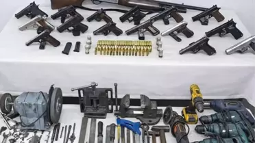 Ele geçirilen silahlar ve üretim malzemeleri