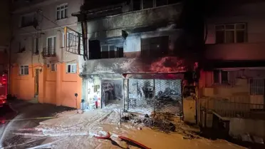 Yangın sonrası tamirhanenin görüntüsü