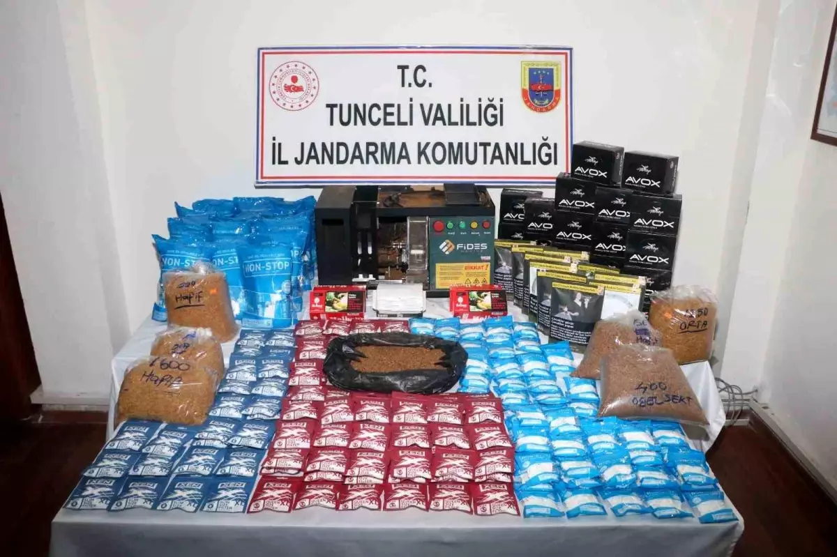 Tunceli'de Kaçak Sigara ve Sahte Alkol Üretim Tesisi Çökertildi