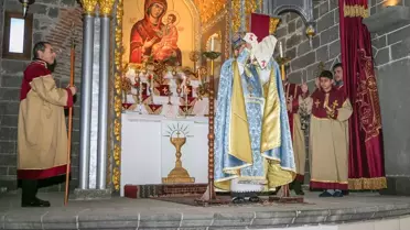 Noel ayini sırasında çekilen fotoğraf