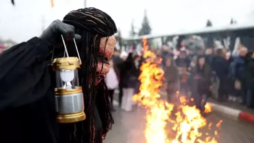 Koleda etkinliği sırasında yüz boyaması