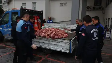 Bozuk etin imha edildiği sahne