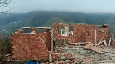 Rüzgarın etkilediği inşaat sahası